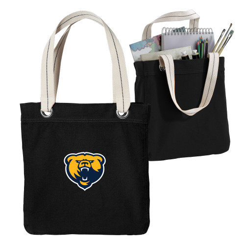  Allie Black Canvas Tote - Franklin College Primary Mark