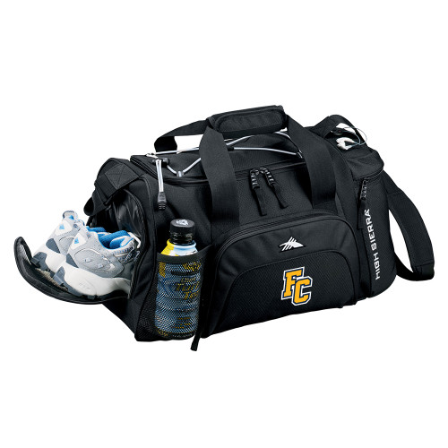  High Sierra Black Switch Blade Duffel - Franklin College Primary Mark Wordmark