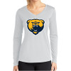 Thumbnail image for  Womens White Performance Long Sleeve V Neck Shirt