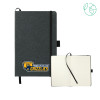 Thumbnail image for  5.5 x 8.5 Black FSC Mix Recycled Leather Bound Journal