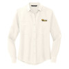 Thumbnail image for  Mercer + Mettle Womens Ivory Crepe Long Sleeve Camp Blouse