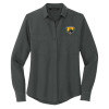 Thumbnail image for  Mercer + Mettle Womens Grey Crepe Long Sleeve Camp Blouse