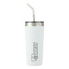 Thumbnail image for  Faye White Vacuum Tumbler w/ Stainless Steel Straw 20 oz