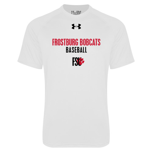  Under Armour White Tech Tee - Frostburg Bobcats Baseball UA