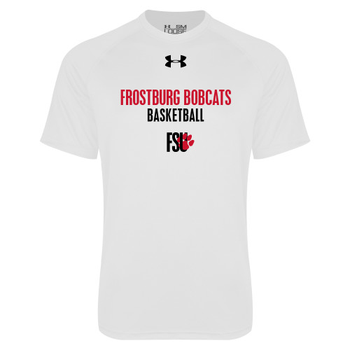  Under Armour White Tech Tee - Frostburg Bobcats Basketball UA