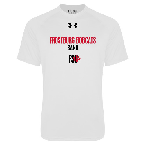  Under Armour White Tech Tee - Frostburg Bobcats Band UA