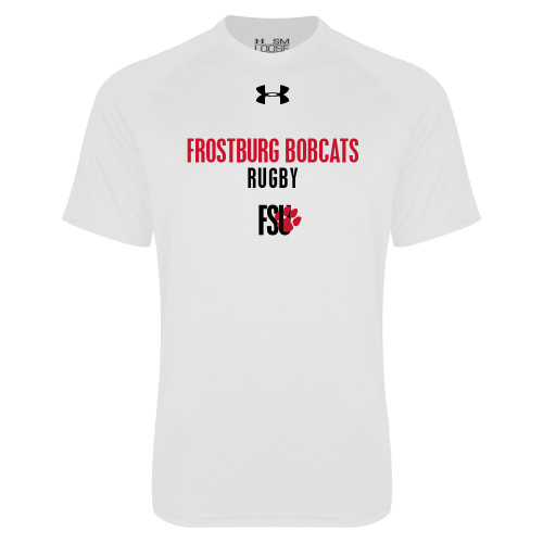  Under Armour White Tech Tee - Frostburg Bobcats Rugby UA