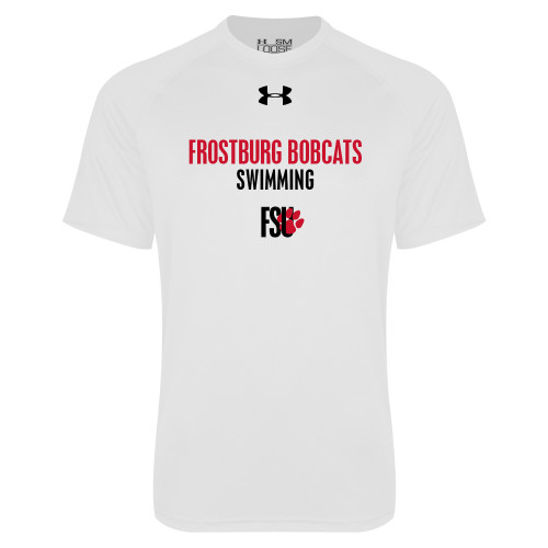  Under Armour White Tech Tee - Frostburg Bobcats Swimming UA