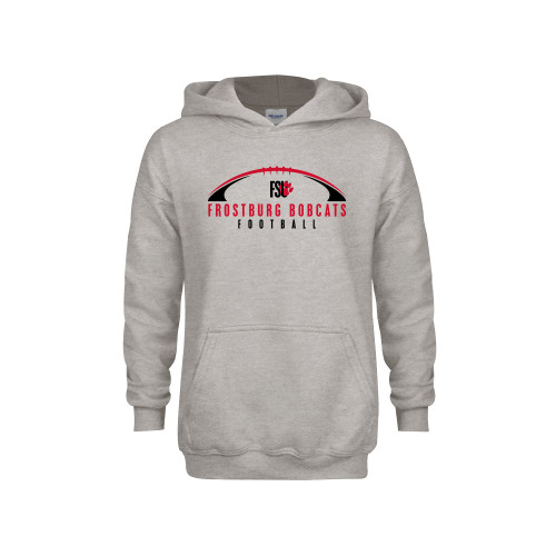  Youth Grey Fleece Hood - Frostburg Football Arched Ball