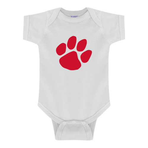  White Infant Onesie - FSU Paw