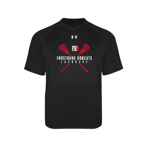  Under Armour Youth Black Tech Tee - Frostburg Lacrosse Crossed Sticks