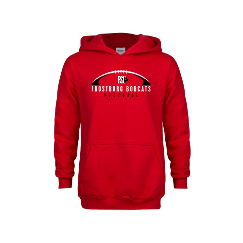  Youth Red Fleece Hoodie - Frostburg Football Arched Ball