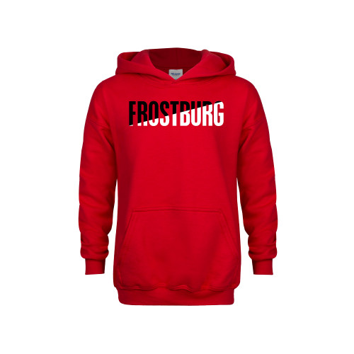  Youth Red Fleece Hoodie - Frostburg Two Tone