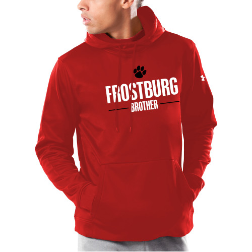  Under Armour Red Armour Fleece Hoodie - Frostburg Brother with Paw