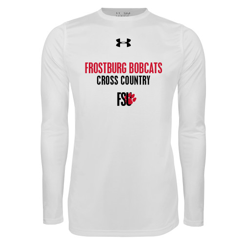  Under Armour White Long Sleeve Tech Tee - Frostburg Bobcats Cross Country UA