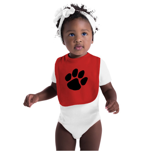  Red Baby Bib - FSU Paw