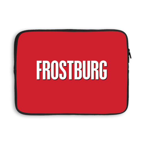 13 inch Neoprene Laptop Sleeve - Frostburg Wordmark