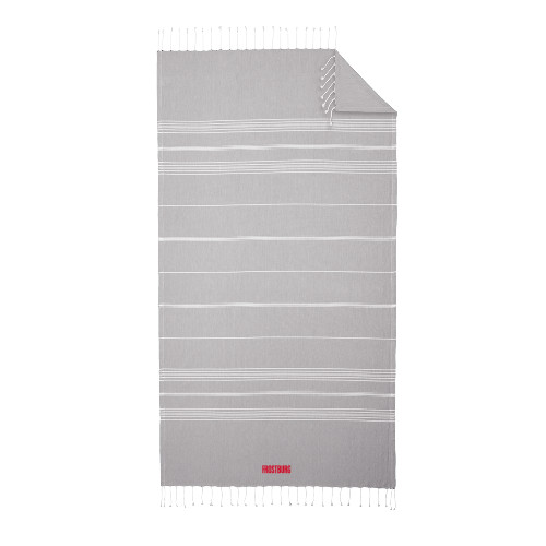  100% Cotton Grey/White Cali Throw - Frostburg Wordmark