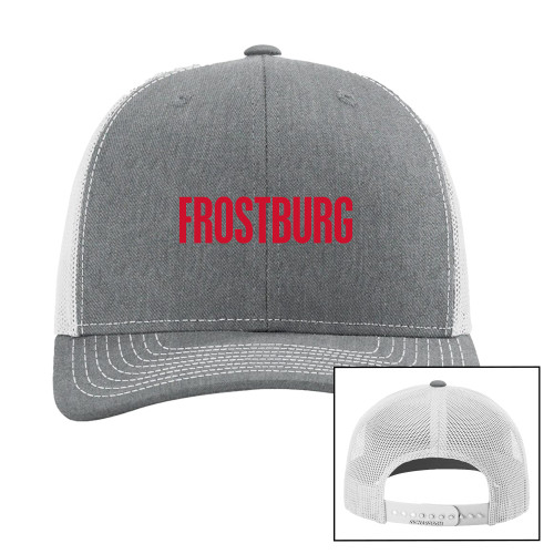  Richardson Heather Grey/Light Grey Trucker Hat - Frostburg Wordmark