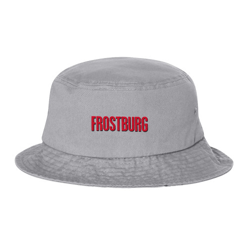  Sportsman White Bucket Hat - Frostburg Wordmark