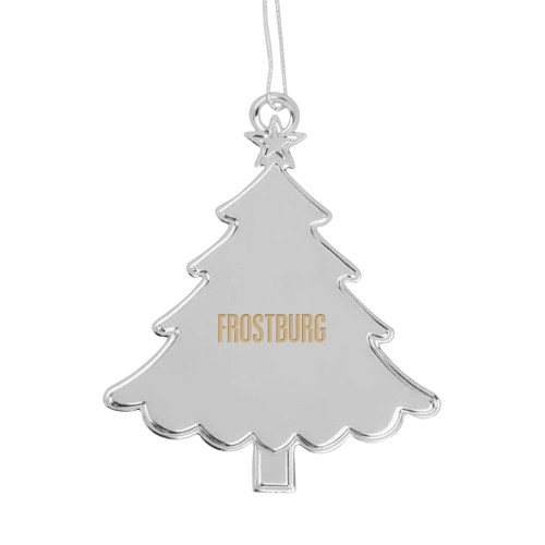  Silver Tree Ornament - Frostburg Wordmark Engraved
