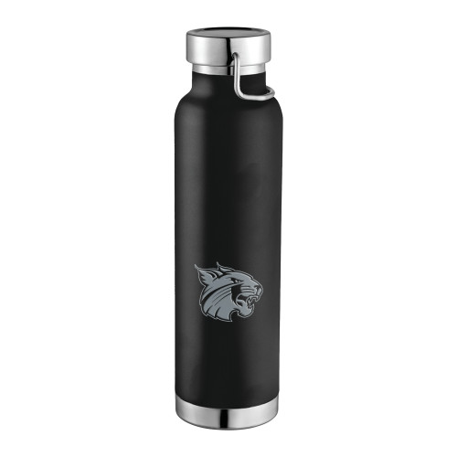  Thor Copper Vacuum Insulated Black Bottle 22oz - FSU Bobcat Head Reversed Engraved