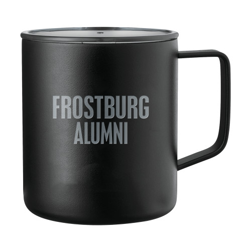  Rover Camp Vacuum Insulated Black Mug 14oz - Frostburg Alumni Engraved