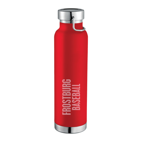  Thor Copper Vacuum Insulated Red Bottle 22oz - Frostburg Baseball Engraved