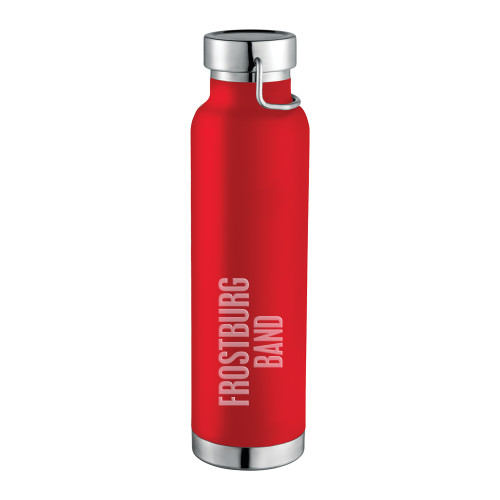  Thor Copper Vacuum Insulated Red Bottle 22oz - Frostburg Band Engraved