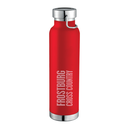  Thor Copper Vacuum Insulated Red Bottle 22oz - Frostburg Cross Country Engraved