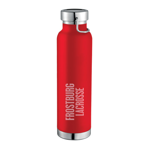  Thor Copper Vacuum Insulated Red Bottle 22oz - Frostburg Lacrosse Engraved
