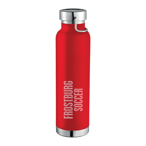  Thor Copper Vacuum Insulated Red Bottle 22oz - Frostburg Soccer Engraved