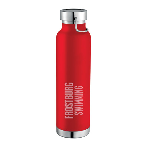  Thor Copper Vacuum Insulated Red Bottle 22oz - Frostburg Swimming Engraved