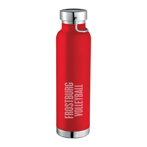  Thor Copper Vacuum Insulated Red Bottle 22oz - Frostburg Volleyball Engraved