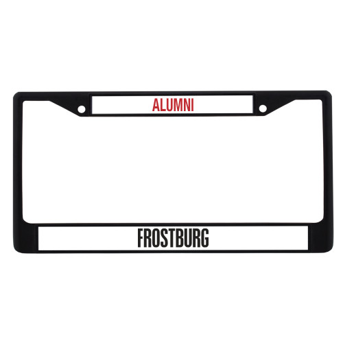  Alumni Metal License Plate Frame in Black - Frostburg Wordmark