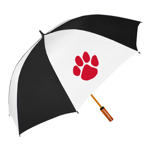  64 Inch Black/White Umbrella - FSU Paw