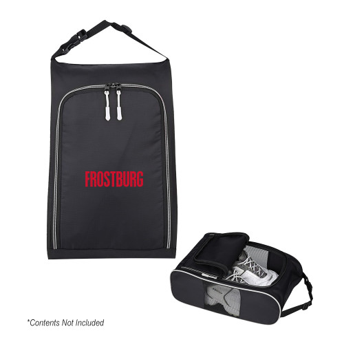  Crosstown Side Mesh Black Shoe Bag - Frostburg Wordmark
