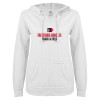 Thumbnail image for  ENZA Womens White V Notch Raw Edge Fleece Hoodie