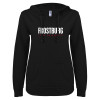 Thumbnail image for  ENZA Womens Black V Notch Raw Edge Fleece Hoodie