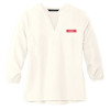 Thumbnail image for  Mercer + Mettle Womens Ivory 3/4 Sleeve Crepe Blouse