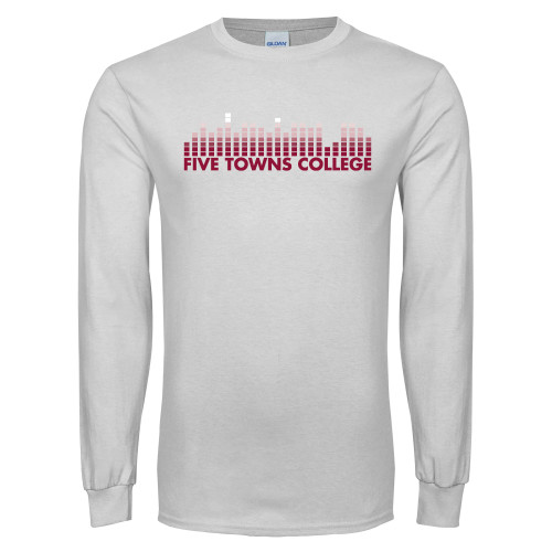  White Long Sleeve T Shirt - Five Towns College Bars