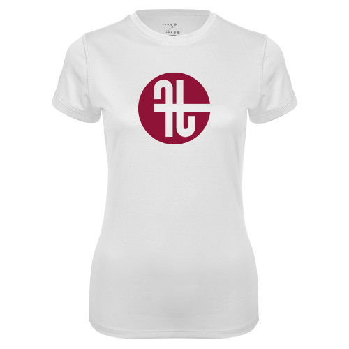  Womens White Performance Tee - Identity Mark