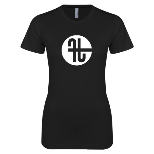  Next Level Womens Black Boyfriend Tee - Identity Mark