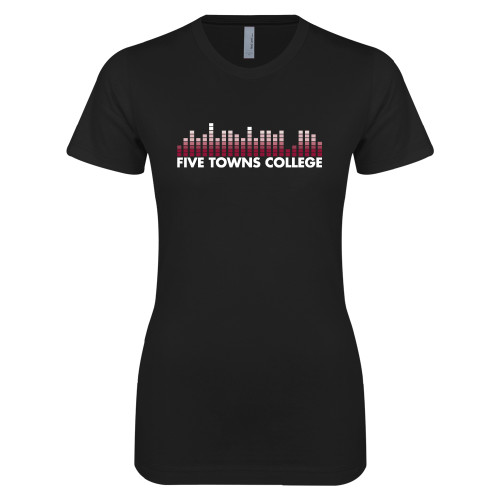  Next Level Womens Black Boyfriend Tee - Five Towns College Bars