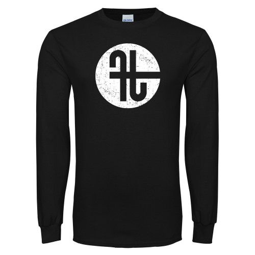  Black Long Sleeve T Shirt - Identity Mark Distressed
