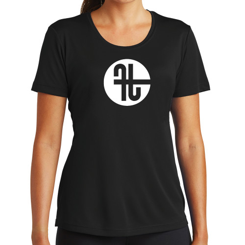  Womens Black Performance Tee - Identity Mark