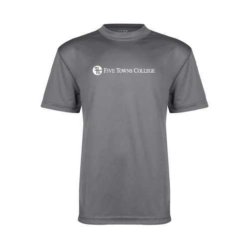  Youth Performance Grey Concrete Tee - Primary Mark