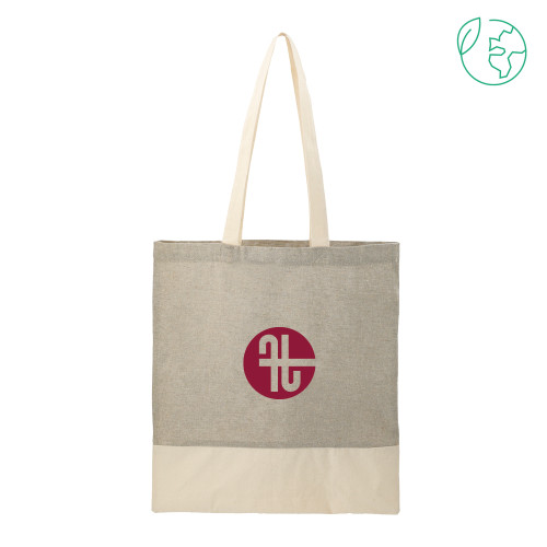  Split Recycled Grey Cotton Twill Convention Tote - Identity Mark