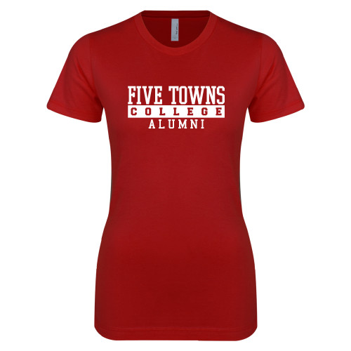  Next Level Womens Cardinal Boyfriend Tee - Alumni