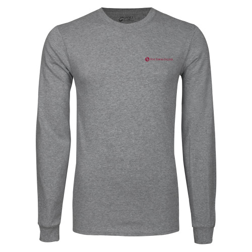  Grey Long Sleeve T Shirt - Primary Mark